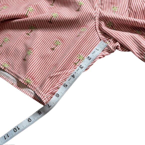 Sperry Topsider Men's Striped Palm Flat Front Stretch Casual Shorts Red Size 36 - Picture 5 of 6